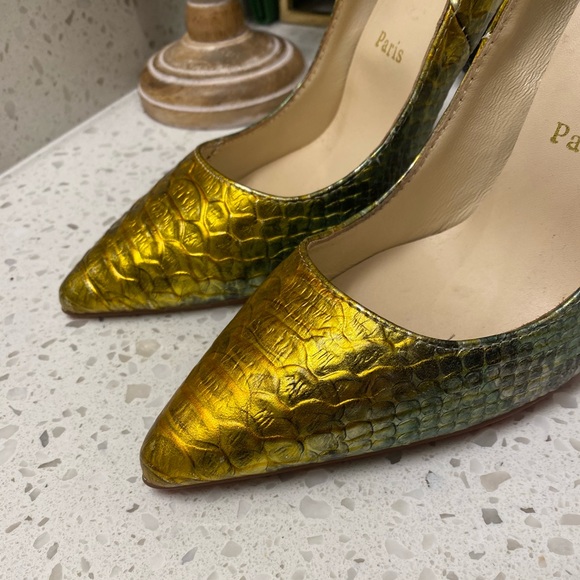 Christian Louboutin Iridescent Reptile Print So Kate Heel Size 41 - Picture 4 of 13